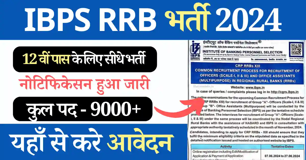 IBPS क्लर्क भर्ती, आईबीपीएस आरआरबी 2024, IBPS RRB Vacancy 2024, IBPS RRB Vacancy notification