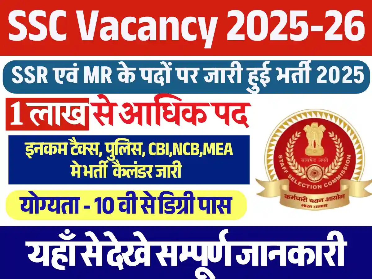 1 लाख से अधिक पदों भर्ती हेतु SSC Exam Calendar 2025-26 Out: Apply Now