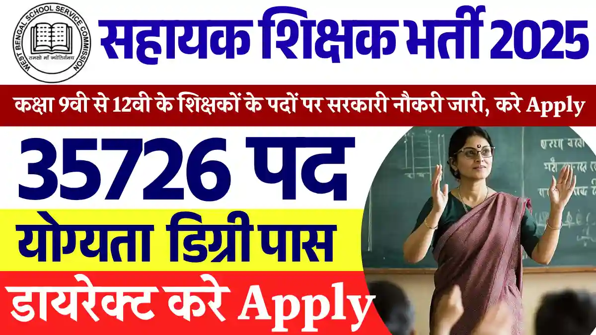 35726 पदों पर WBSSC SLST Assistant Teacher Vacancy 2025: Application, Selection Process Check Now